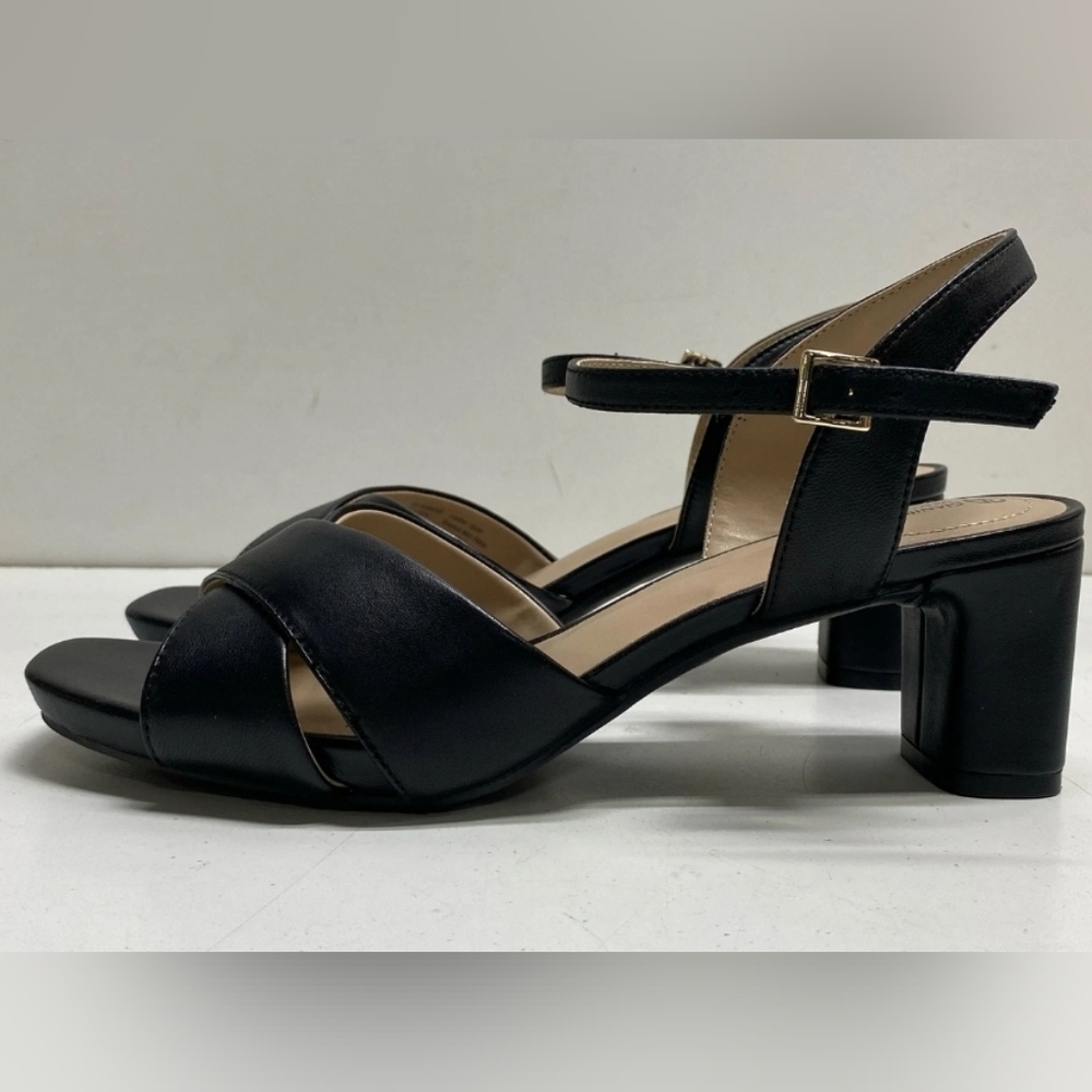 New Giani Bernini Memory Foam Leather Strappy Block Heel Sandals 8 - Picture 3 of 11